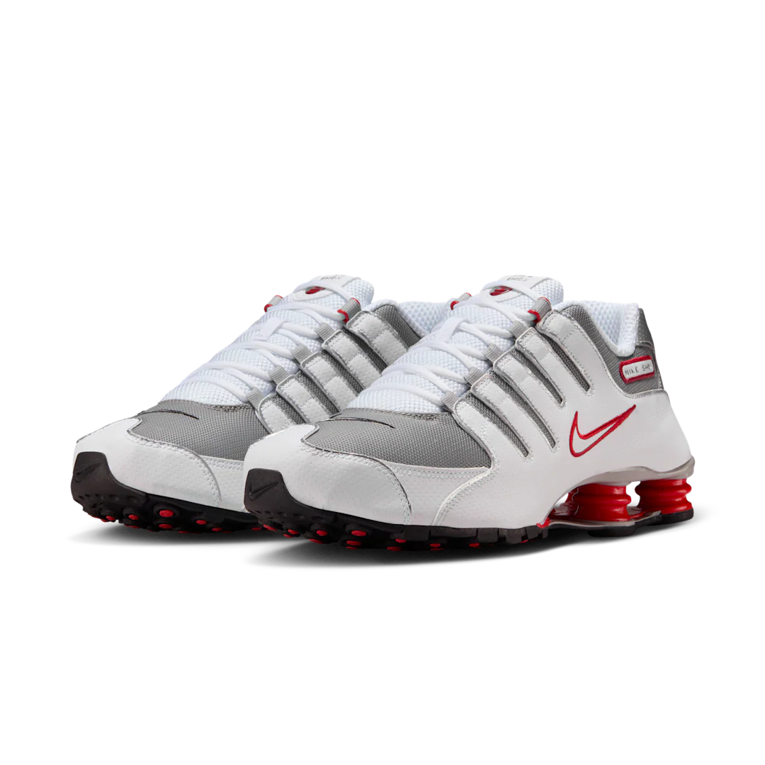Nike Shox NZ White Red Metallic Silver - Image 2