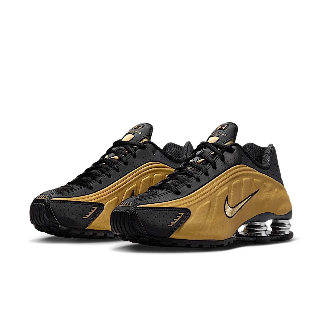 Nike Shox R4 Black Metallic Gold - Image 2