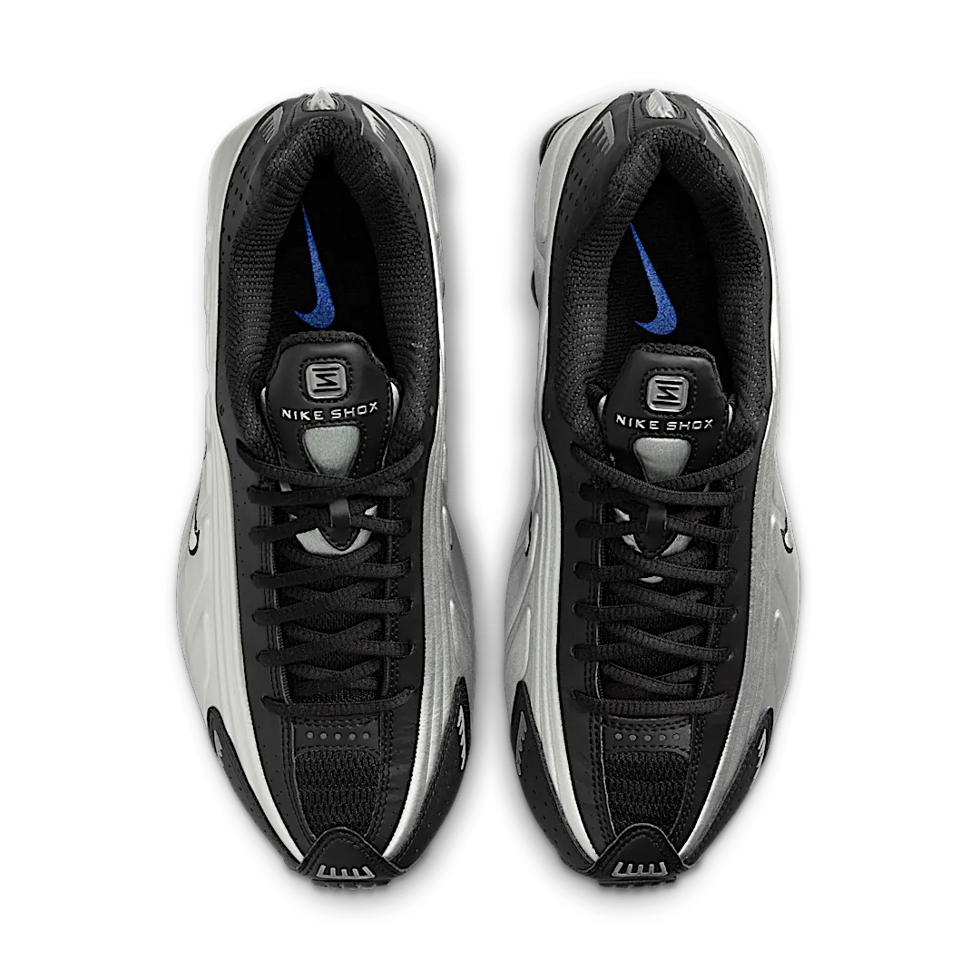 Nike Shox R4 Metallic Silver Black Racer Blue - Image 3