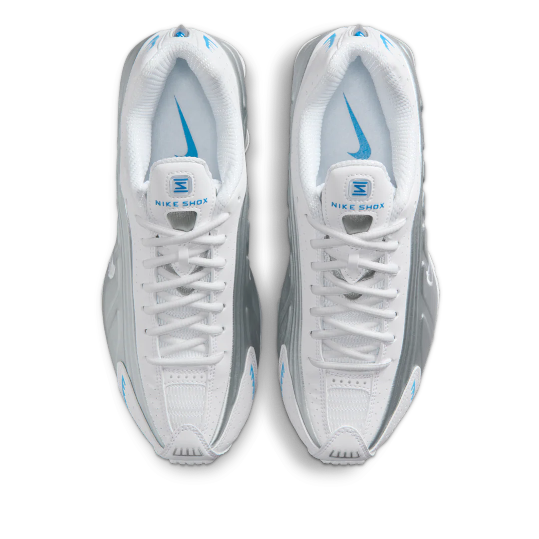 Nike Shox R4 White Blue Hero Silver - Image 3