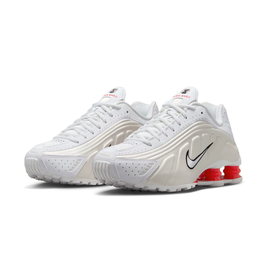 Nike Shox R4 White Phantom Picante Red - Image 2