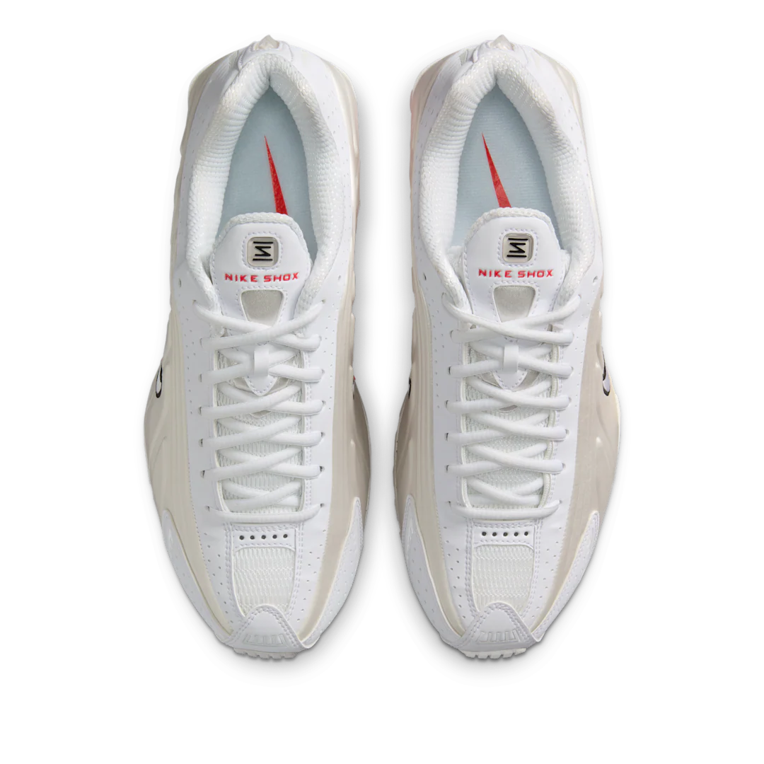 Nike Shox R4 White Phantom Picante Red - Image 3