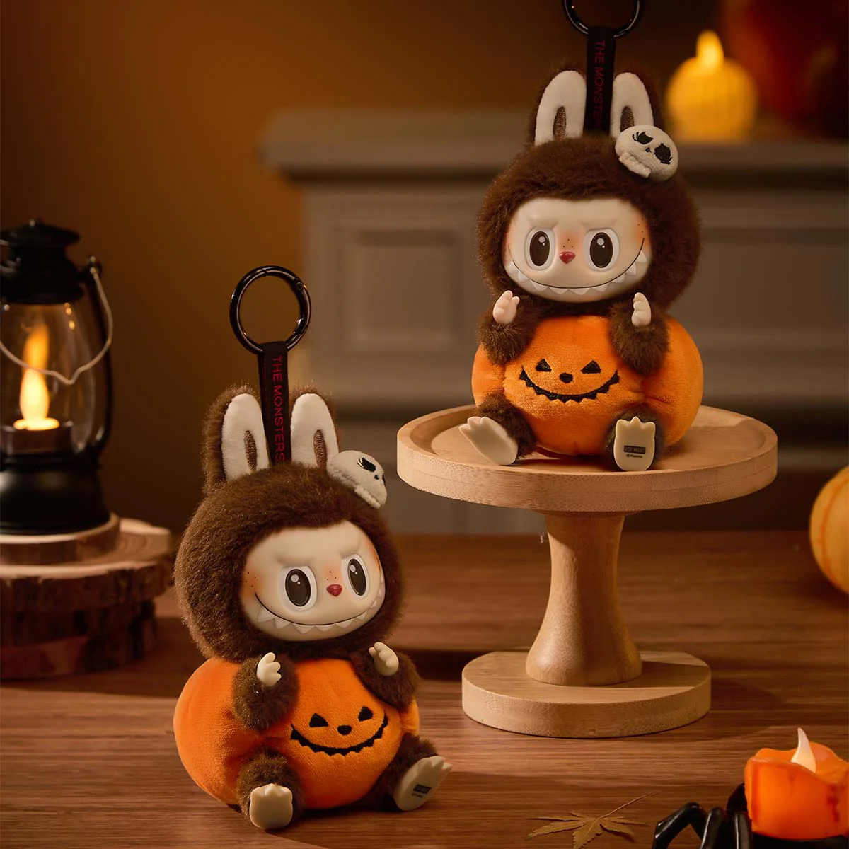 Pop Mart Labubu The Monsters Happy Halloween Party Series-Sitting Pumpkin Vinyl Plush Pendant - Image 2