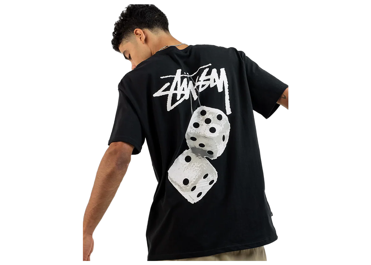 Stussy Fuzzy Dice Tee Black - Image 3