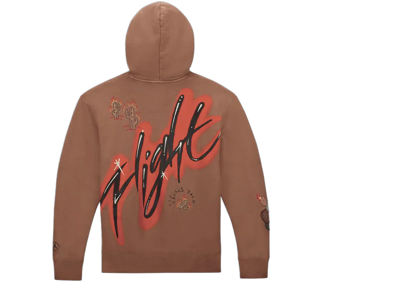 Travis Scott x Air Jordan Flight Graphic Hoodie Archaeo Brown - Image 2