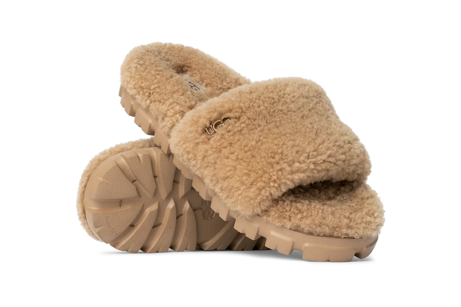 UGG Cozetta Curly Slide Chestnut - Image 3