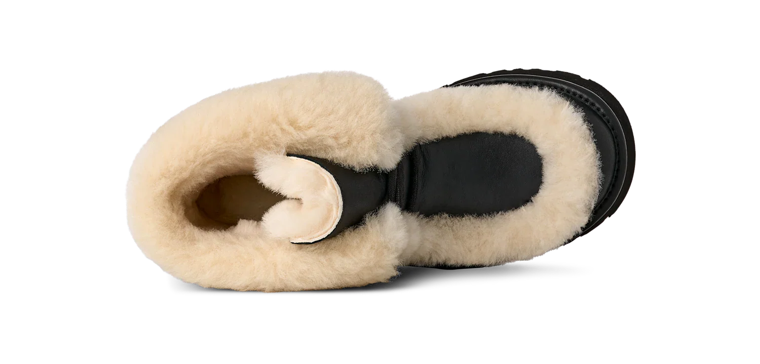 UGG Esmee Leather Lace Up Boot Black - Image 6