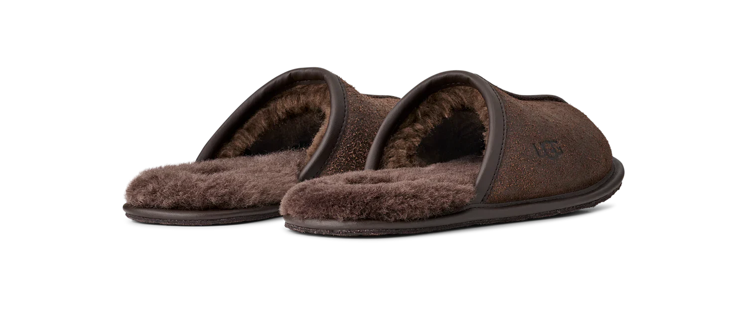 UGG Scuff Leather Distressed Slipper Dusted Cocoa - Image 4