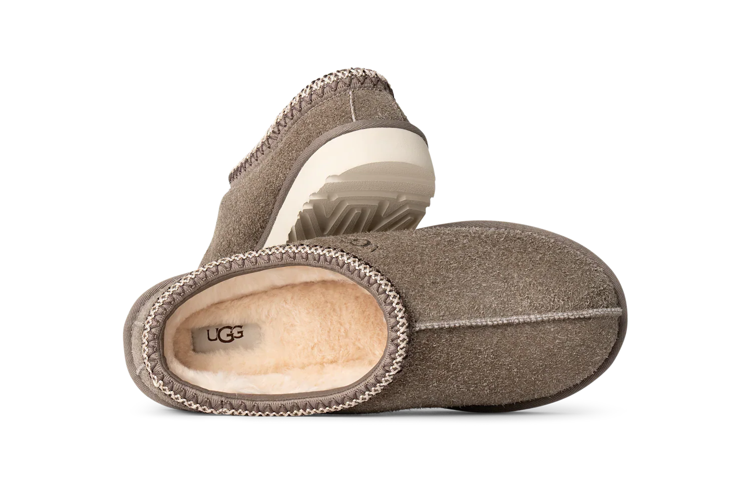 UGG Tasman Shaggy Suede Slipper Smoke Plume - Image 4